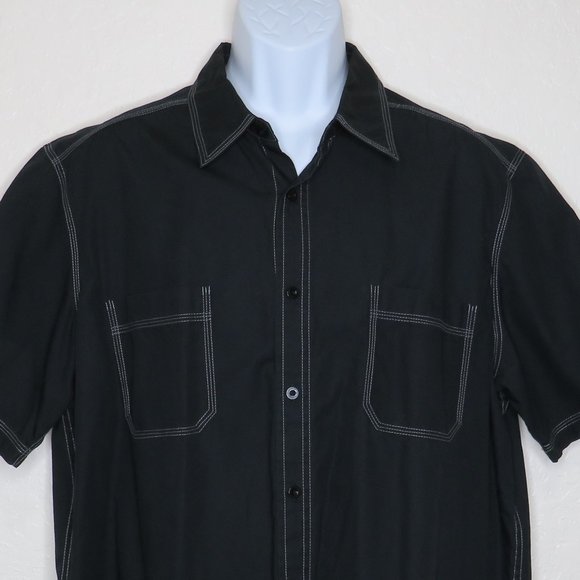 Metro Concepts* Men's Short Sleeve Button Down Straight Hem Pocket Shirt~ XL - Picture 10 of 11